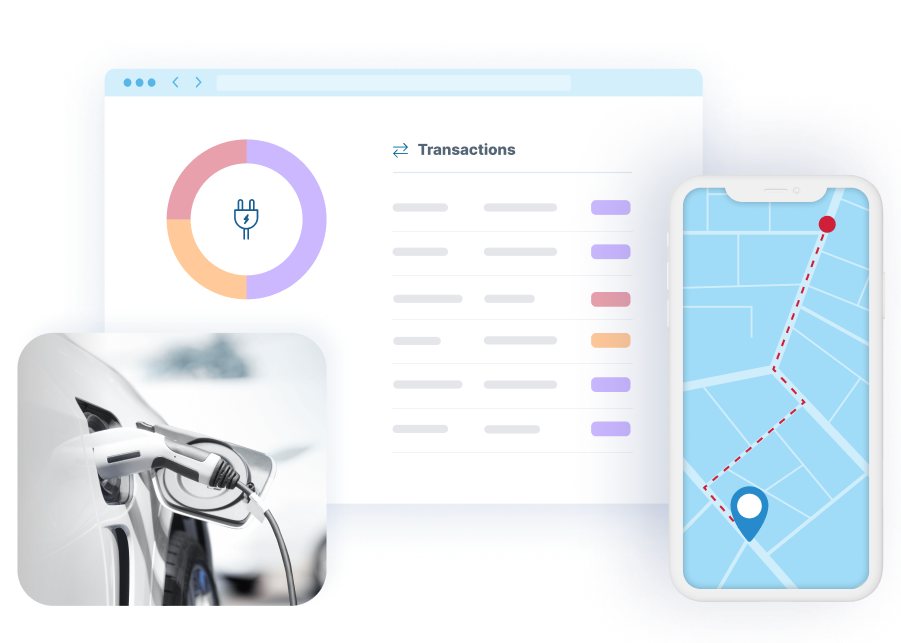 An application showing EV transactions