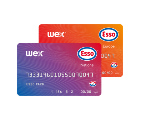 WEX Esso Card™ National und Europe nebeneinander