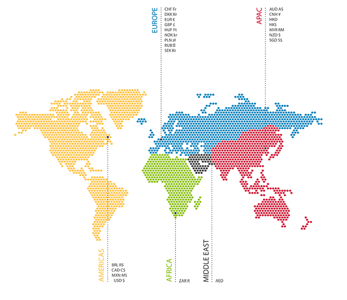 WEX corporate payments accepted currencies