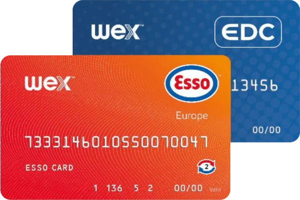 The WEX Esso Europe card and a WEX EDC card