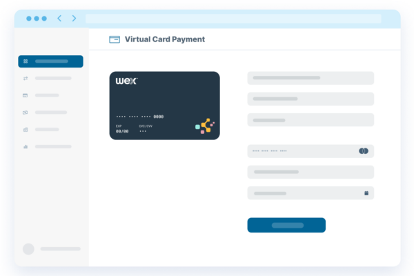 An application used to manage virtual card payments