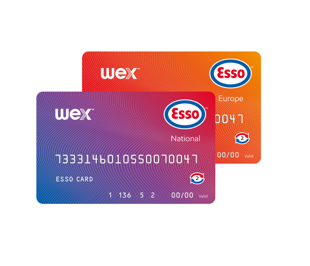 WEX esso cards stacked