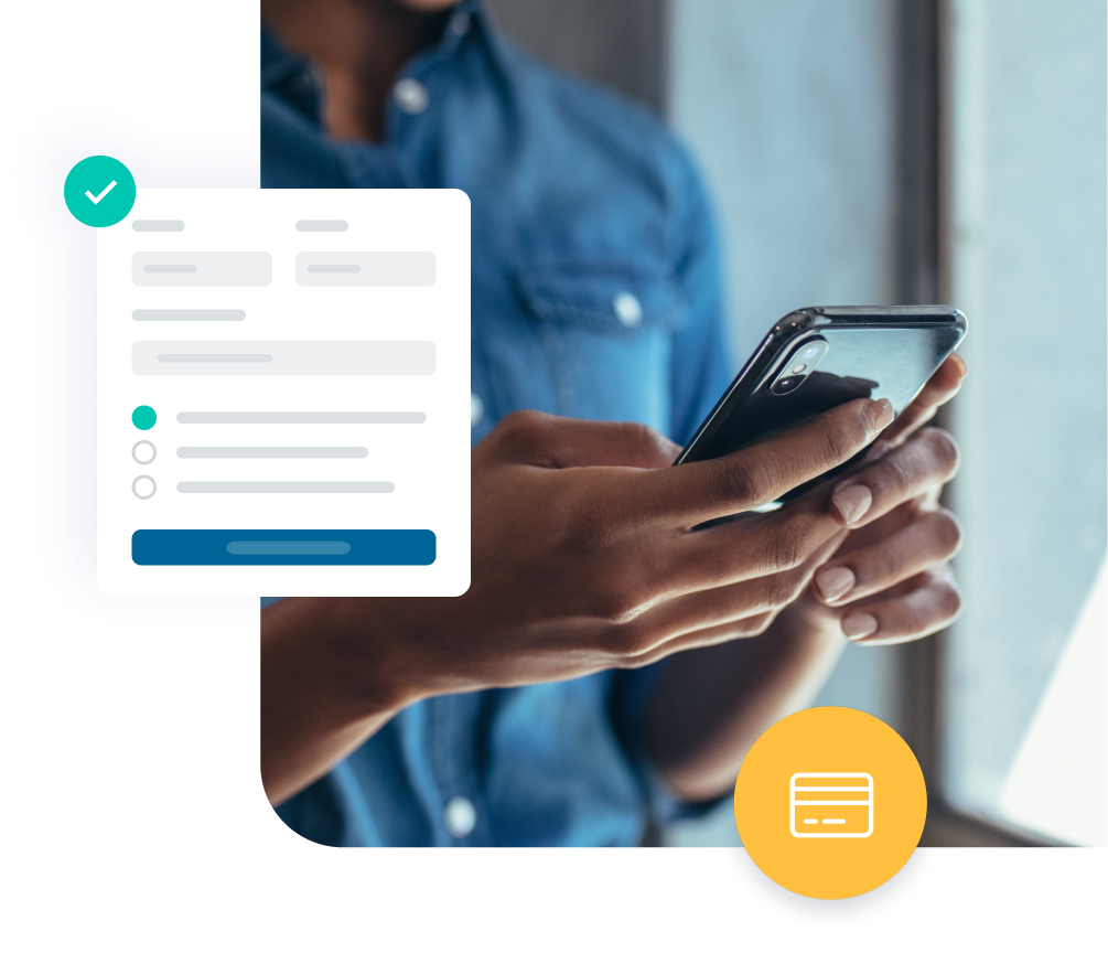 Una persona utilizza l’app mobile WEX