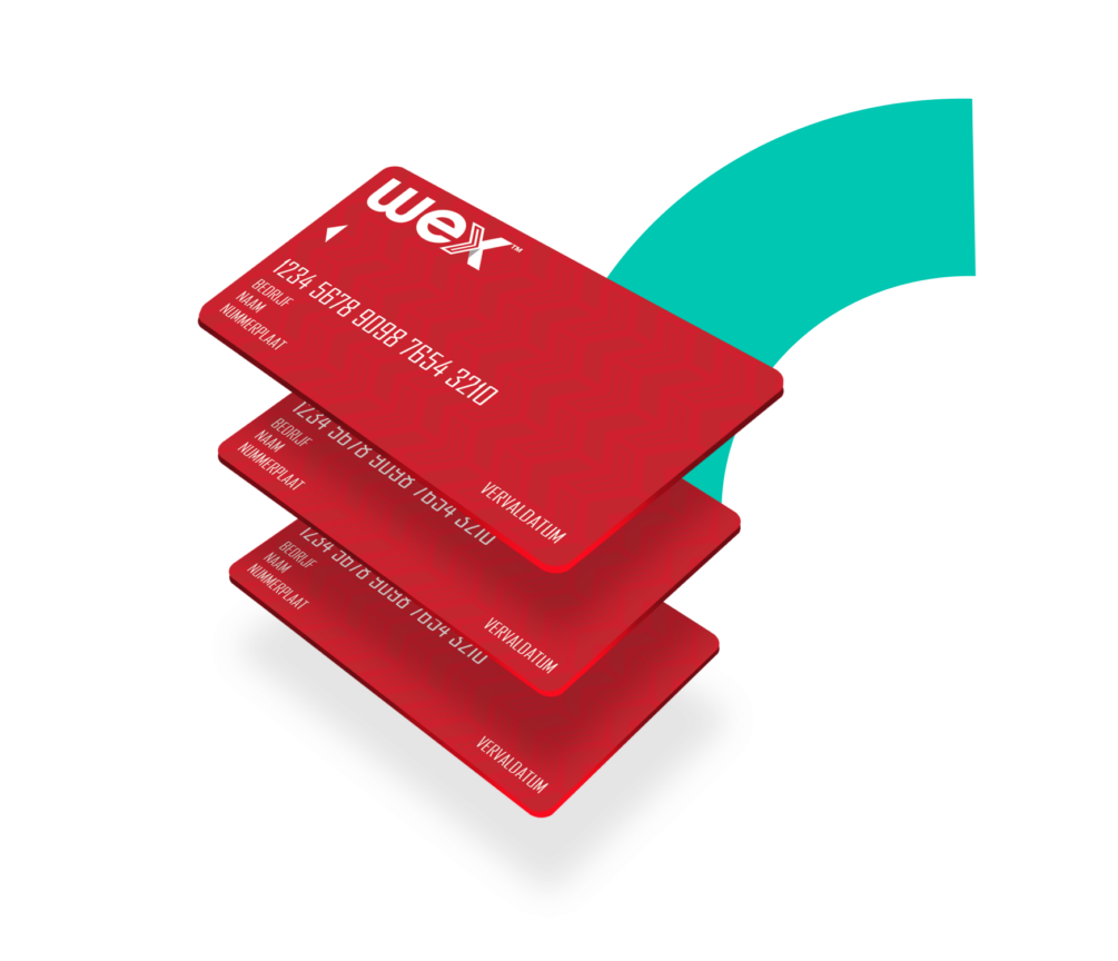 Een stapel WEX-vlootkaarten