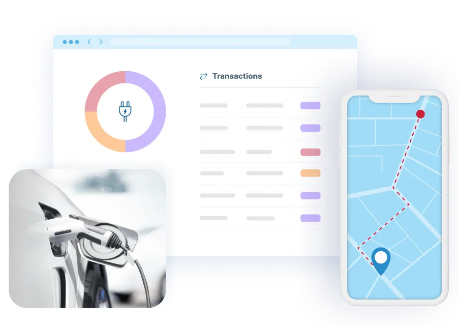 Een applicatie die EV-transacties laat zien