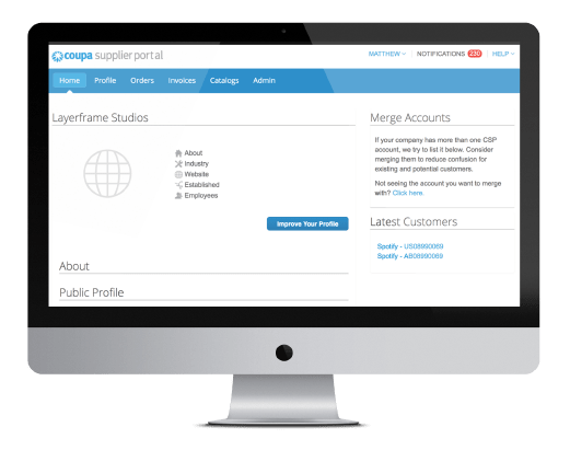 Set up a new customer account