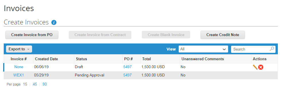 Portal Overview - Create Invoices