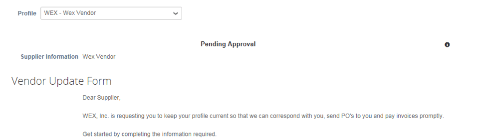 vendor update form