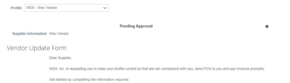 vendor update form