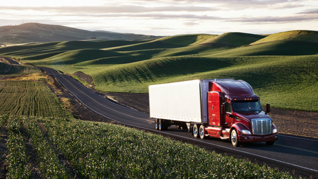 truck on the road