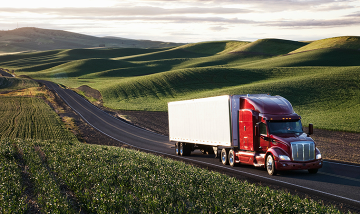 truck on the road