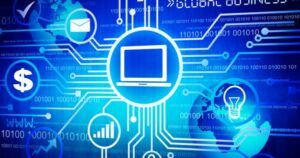 Graphic of cyber computer
