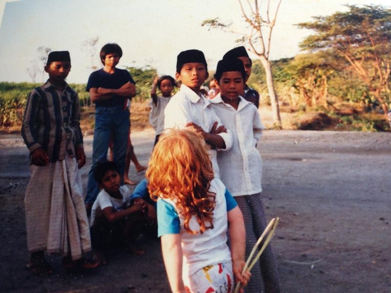 Limerick as a small girl living with her family abroad in Indonesia