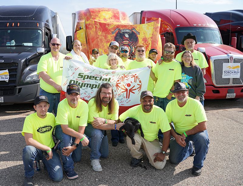 A Dart truck convoy near and dear to Wendy's heart for Special Olympics Minnesota