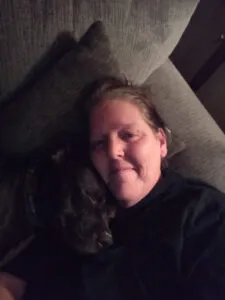 Wendy and her puppy