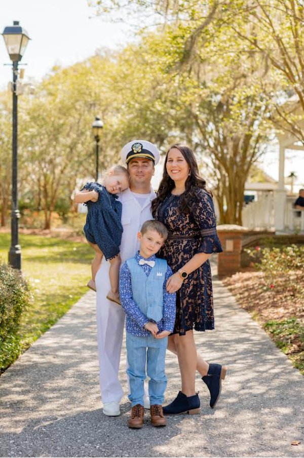 Jessica Baumeister with her family