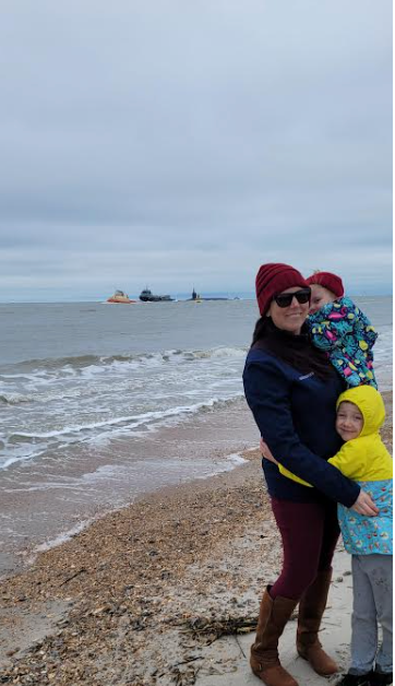 Jessica Baumeister windy beach day