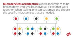 Microservices architecture infographic