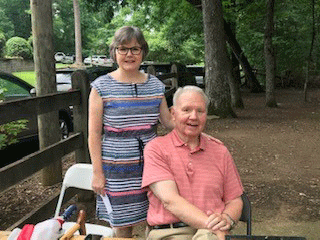 Susan with her father, the founder of Buddy Moore Trucking 