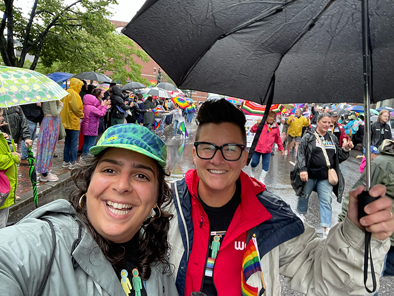WEXers marching in Pride Portland.
