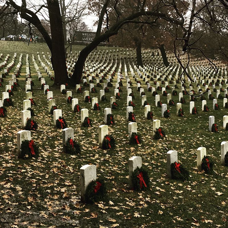 Wreaths at Arlington National Cemetery