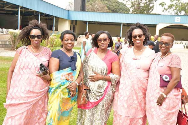 Ruvakubusa with her sisters at their mother’s memorial service in Burundi in 2019