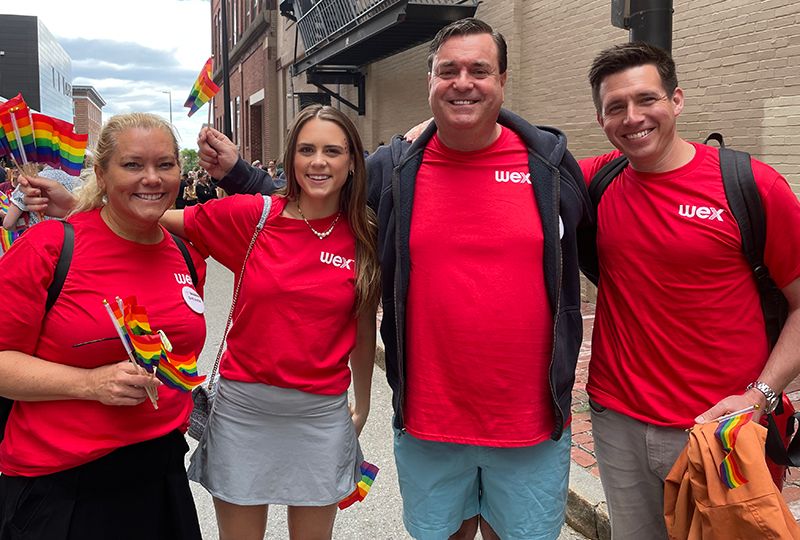 WEXers gathering today to march in the Portland Pride parade 2022