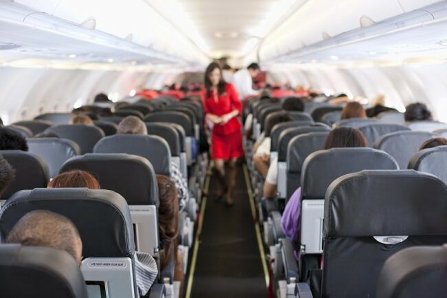 commercial airliner cabin