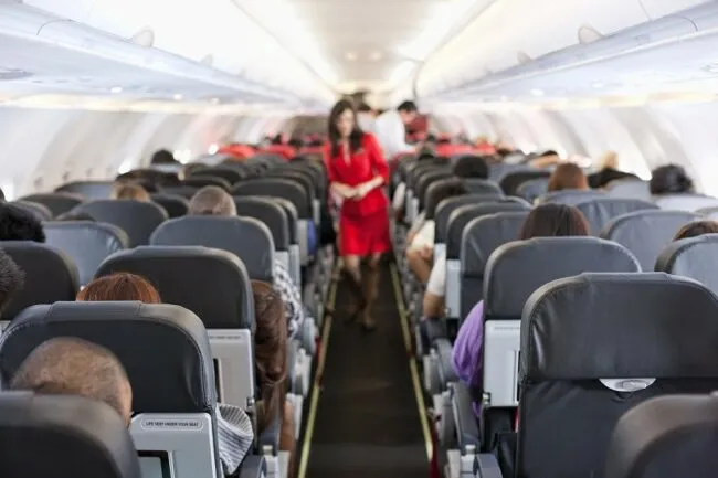 commercial airliner cabin