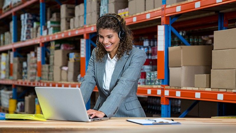 factoring worker on computer