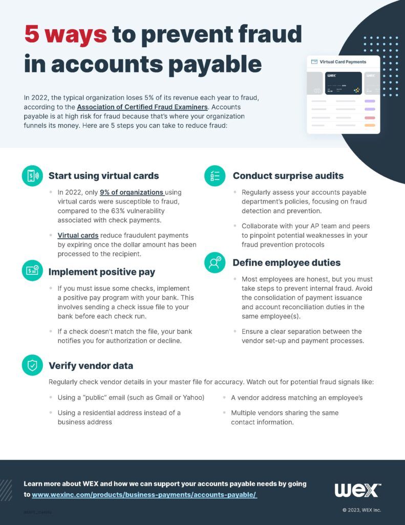 Prevent fraud in accounts payable