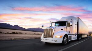 truck on the road