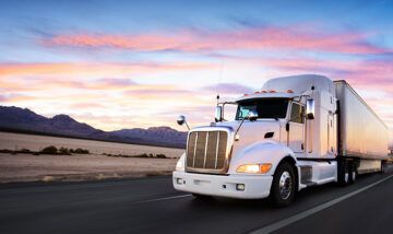 truck on the road