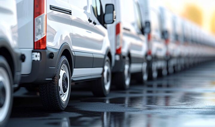 fleet of commercial vehicles