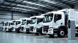 commercial vehicles in garage