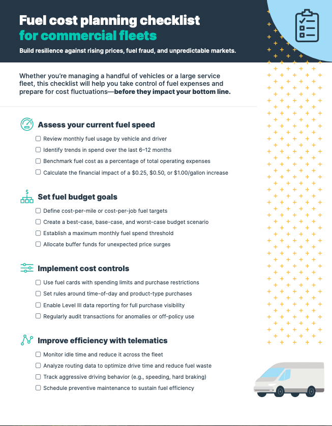 fuel cost planning checklist